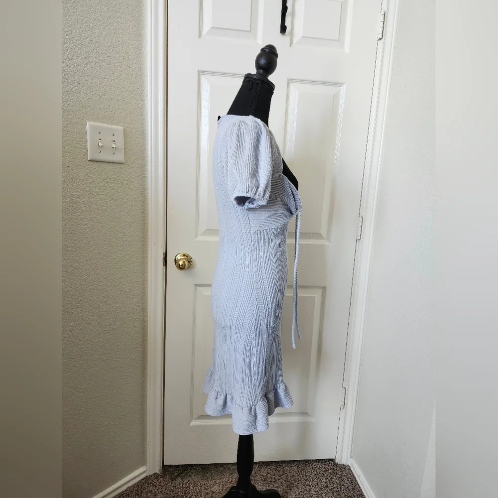 Lost + Wonder Light Blue Midi Dress with Ruffle Hem